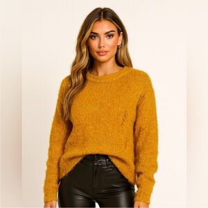 The Ragged Priest Mustard Crew Neck Sweater